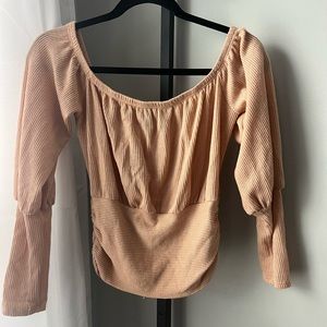 Windsor Tan Long Sleeve Top